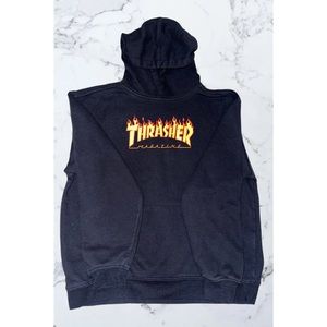 THRASHER MAGAZINE Hoodie, Youth L, Black